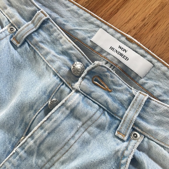 Won Hundred light denim jeans. Tapered, cropped. - Picture 4 of 7